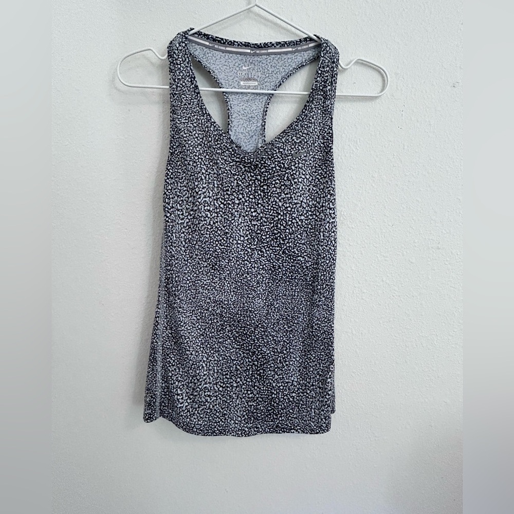 Nike Black and White Speckled Tank Top